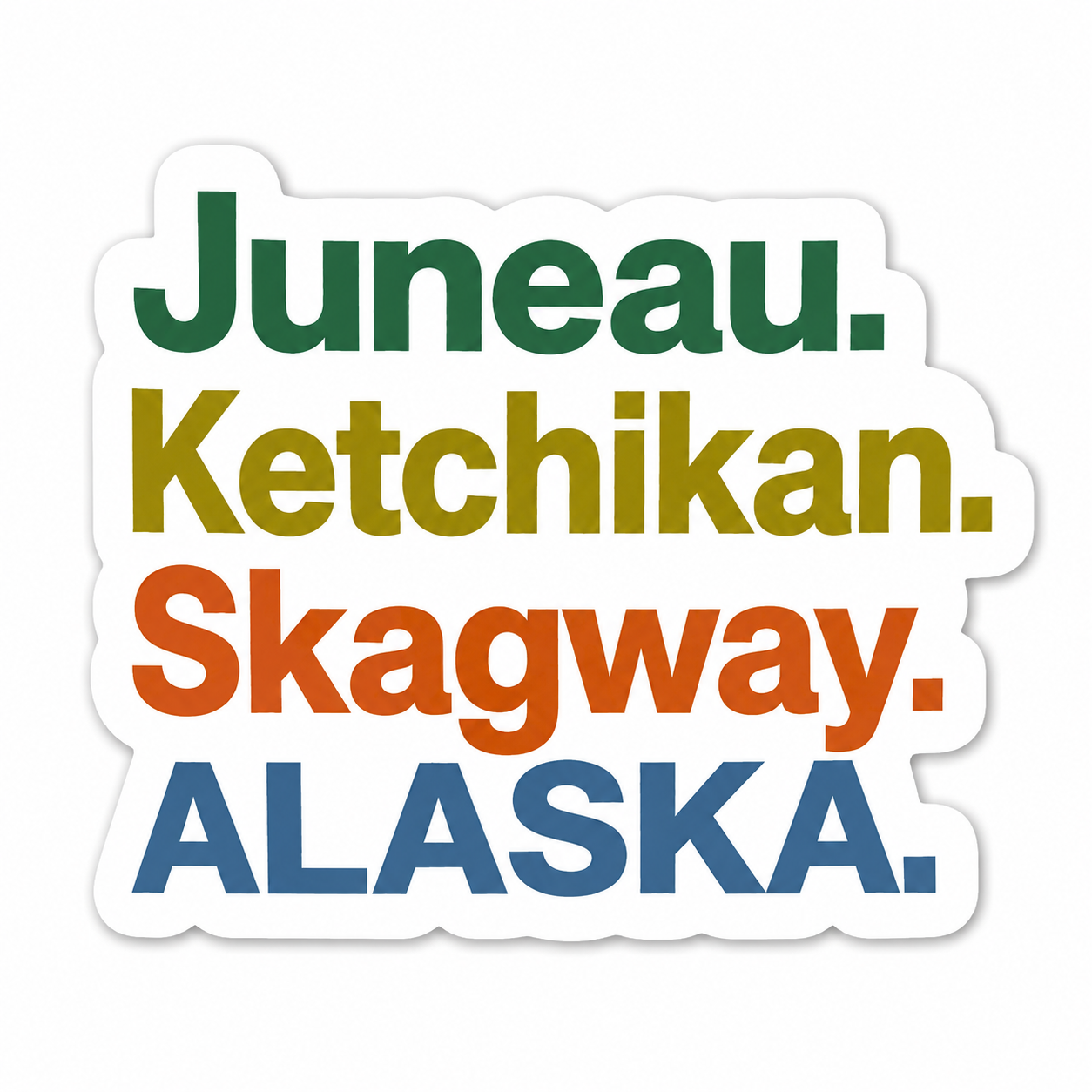 Alaska Inside Passage Vinyl Sticker